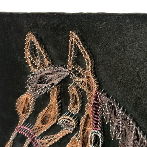 Vintage Horse Head Nail and Thread Art Handmade - Picture 5 of 6